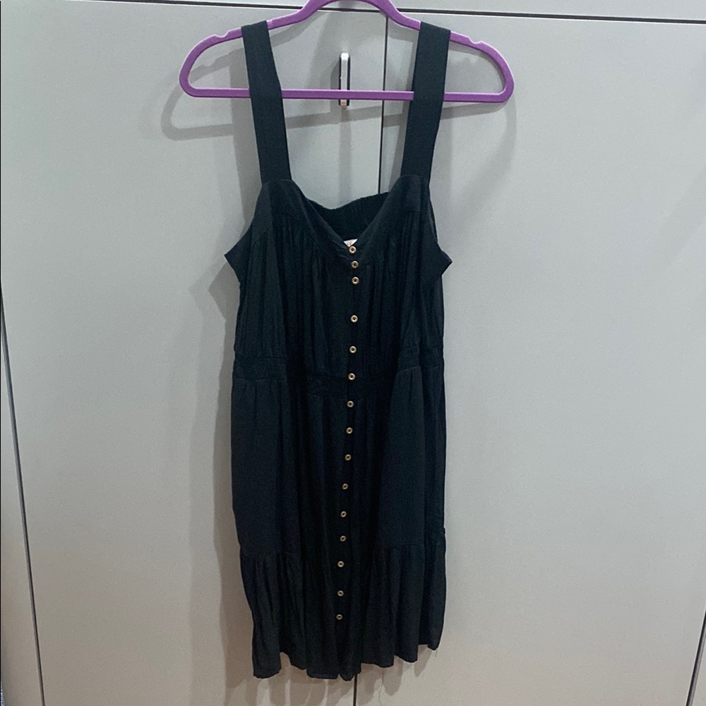 Knox Rose Black Sleeveless Spaghetti Strap Mini Sundress
